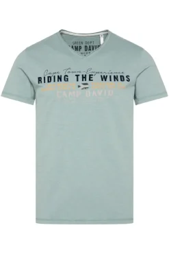 Herren CAMP DAVID & SOCCX V-Shirt mit Flockprint