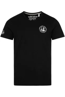 Herren CAMP DAVID & SOCCX V-Shirt mit kleinen Rubber Prints
