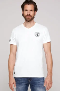Herren CAMP DAVID & SOCCX V-Shirt mit kleinen Rubber Prints