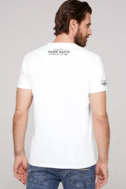 Herren CAMP DAVID & SOCCX V-Shirt mit kleinen Rubber Prints
