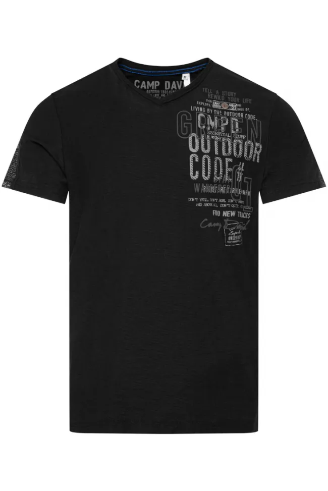 Herren CAMP DAVID & SOCCX V-Shirt mit Rubber Artworks