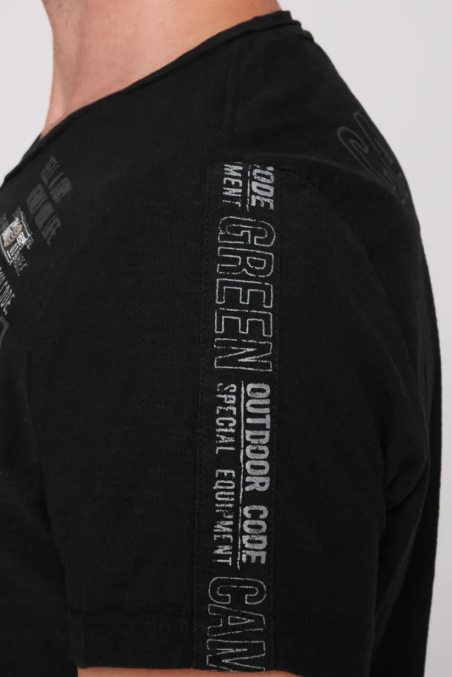 Herren CAMP DAVID & SOCCX V-Shirt mit Rubber Artworks