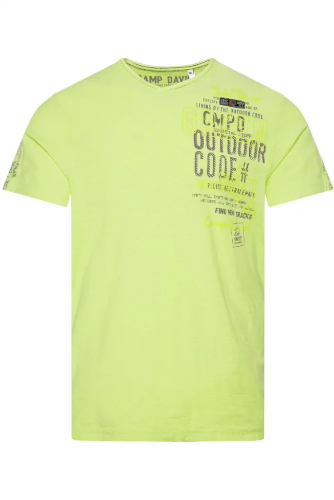Herren CAMP DAVID & SOCCX V-Shirt mit Rubber Artworks poison ivy