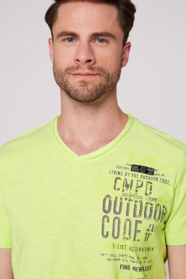 Herren CAMP DAVID & SOCCX V-Shirt mit Rubber Artworks poison ivy