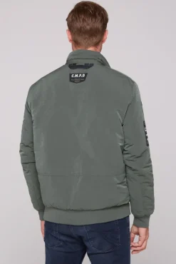 Herren CAMP DAVID & SOCCX Wattierter Fliegerblouson mit Patches khale green