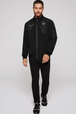 Herren CAMP DAVID & SOCCX Wattierter Fliegerblouson mit Patches