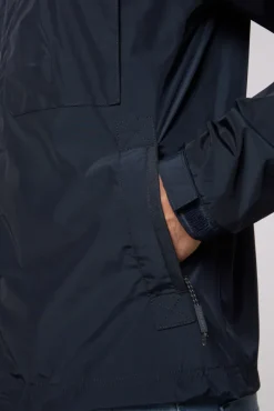 Herren CAMP DAVID & SOCCX Windbreaker-Jacke mit Kapuze und Rückenprint blue navy