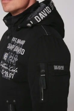 Herren CAMP DAVID & SOCCX Winterblouson mit abtrennbarer Kapuze und Artworks
