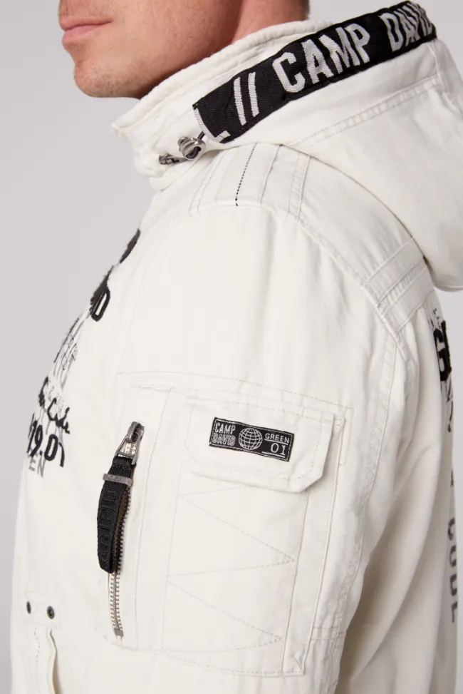 Herren CAMP DAVID & SOCCX Winterblouson mit abtrennbarer Kapuze und Artworks