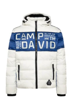 Herren CAMP DAVID & SOCCX Winterjacke mit Colour-Blocking und Logo-Design