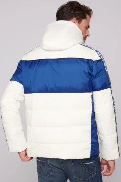Herren CAMP DAVID & SOCCX Winterjacke mit Colour-Blocking und Logo-Design