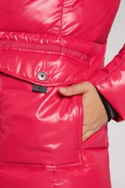 Damen CAMP DAVID & SOCCX Winterjacke mit hohem Kragen und Steppmuster red glow