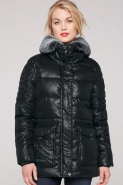 Damen CAMP DAVID & SOCCX Winterjacke mit hohem Kragen und Steppmuster