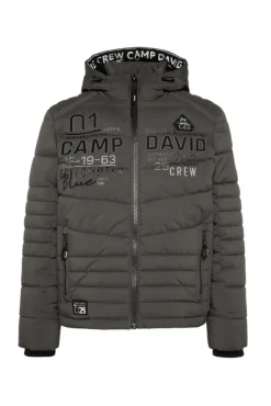 Herren CAMP DAVID & SOCCX Winterjacke mit Kapuze im Ski-Design dark anthra